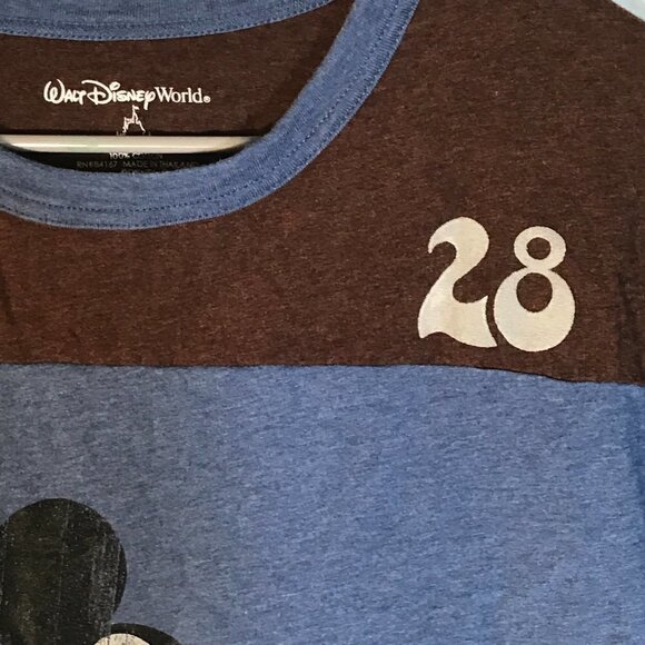 Disneyland Walt Disney World Mickey Mouse Blue Short Sleeve Sports Tee T Shirt - Picture 2 of 9